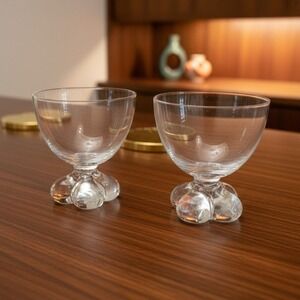 Tiffin Franciscan Du Jour Champagne Glasses, Set of 2, Vintage Sherbet Glassware